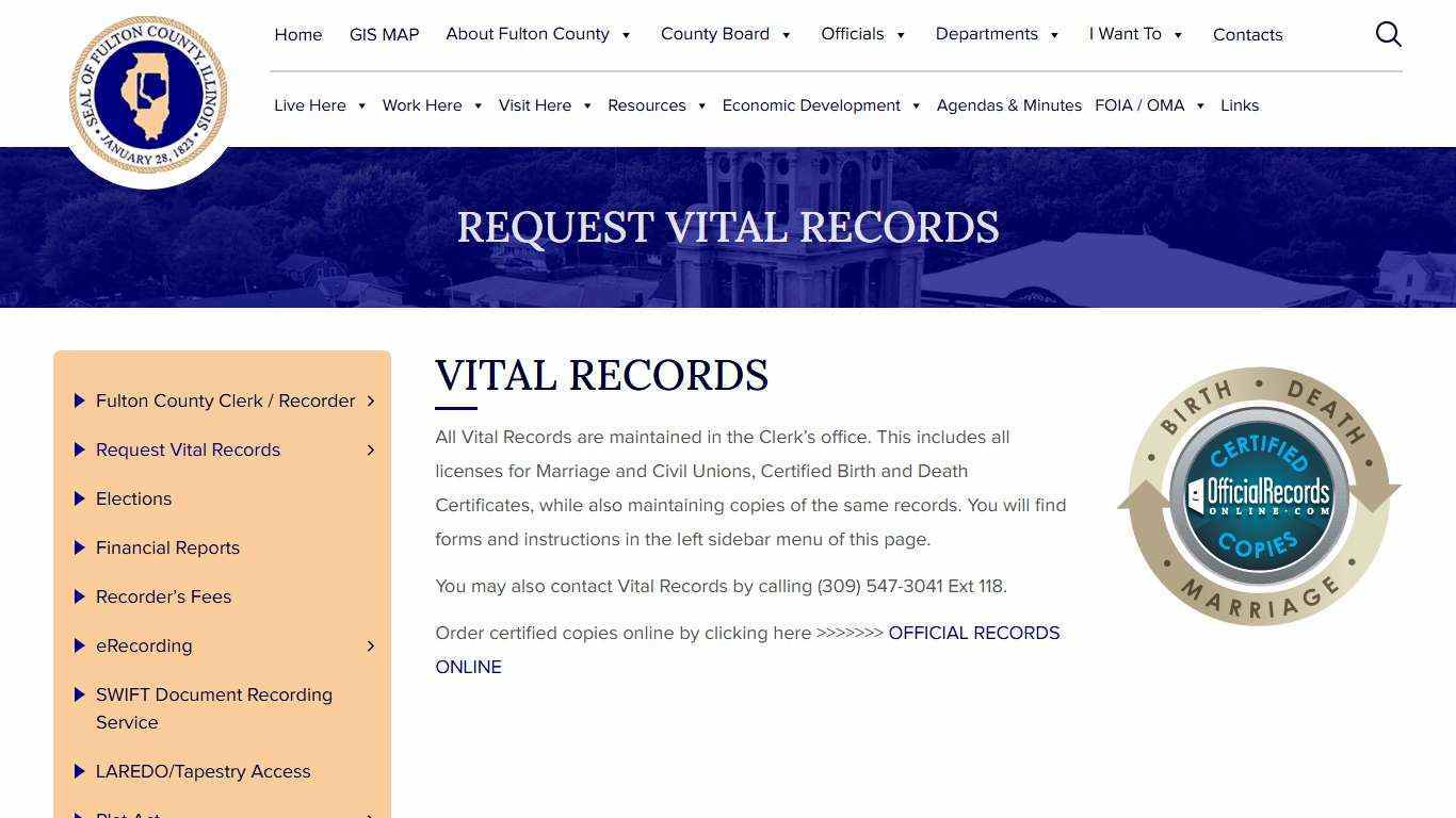 Request Vital Records - Fulton County