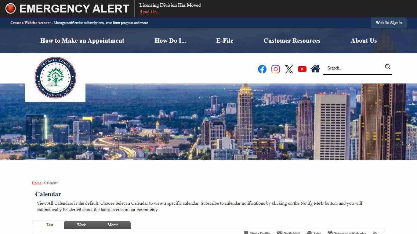 Calendar • Fulton County Probate Court, GA • CivicEngage